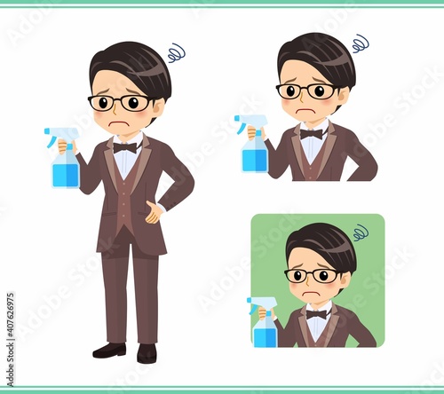 A man in a brown tie