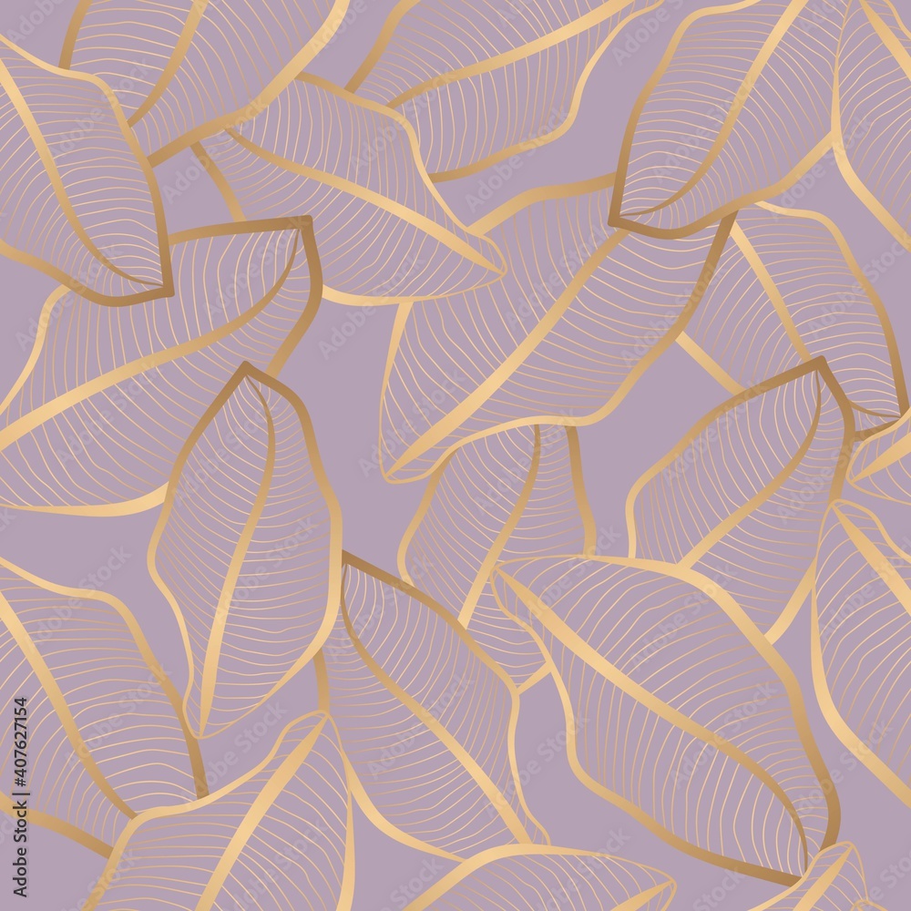 Abstract Leaves Seamless Pattern Modern Style. Floral Pattern with Leaves for Wedding, Anniversary, Birthday and Party. Floral Modern Abstract Print Design. Vector EPS 10