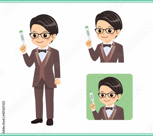 A man in a brown tie