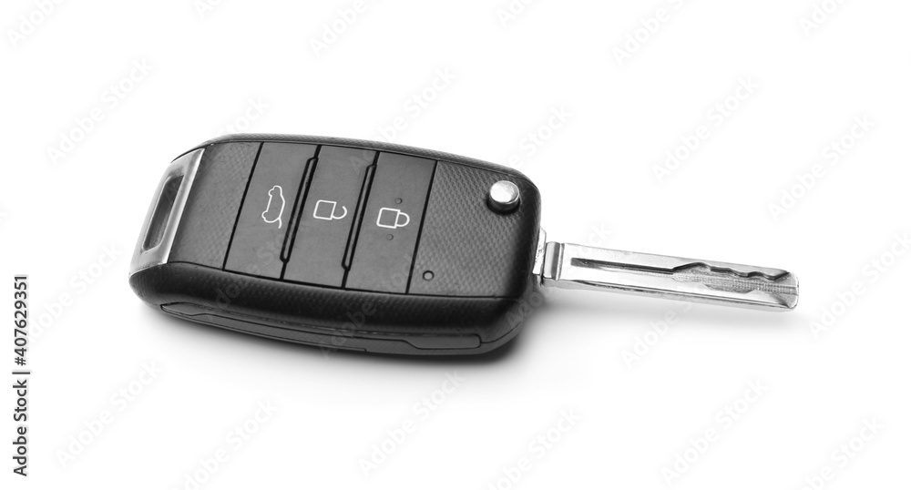 Modern car flip key isolated on white Modern car flip key isolated on white