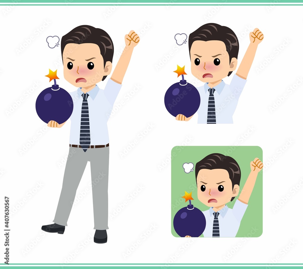 Short-sleeved young male salesman Short-sleeved young male salesman