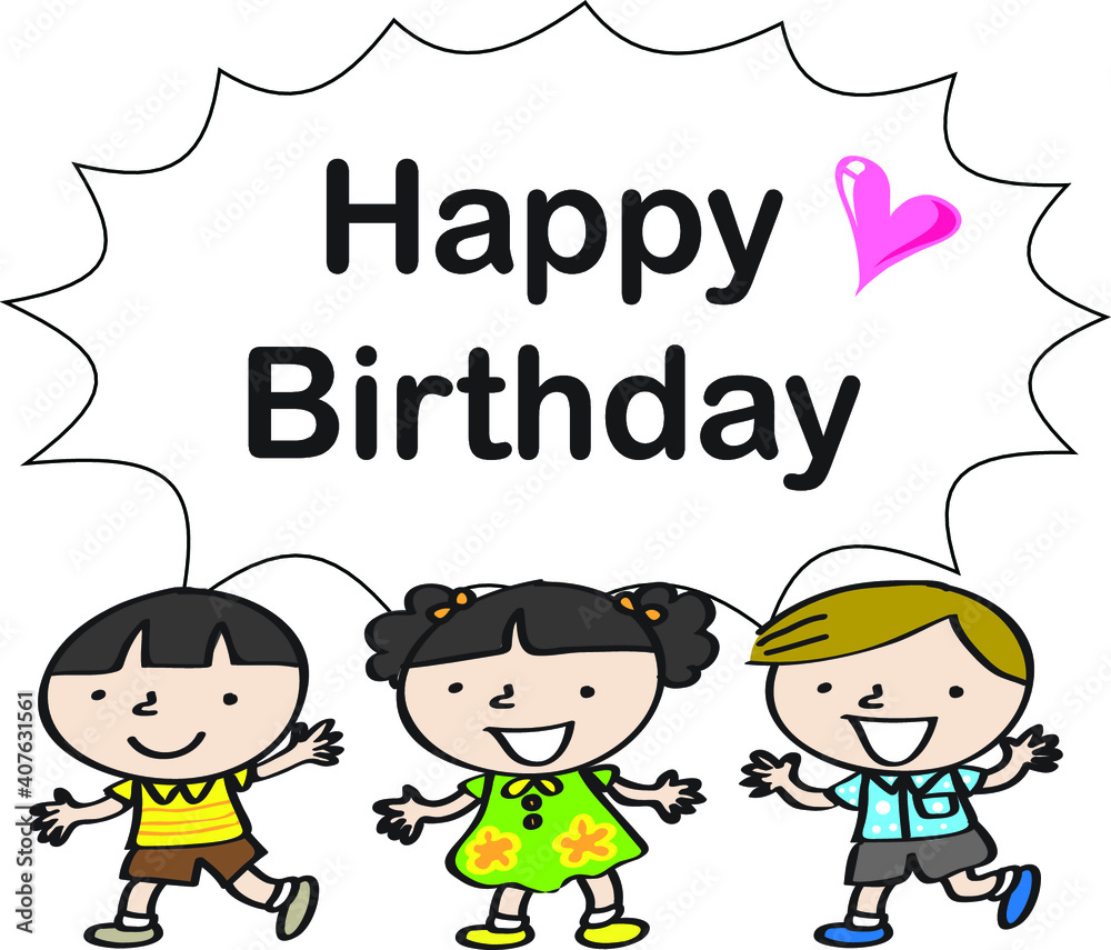 vector cartoon happy birthday card vector cartoon happy birthday card