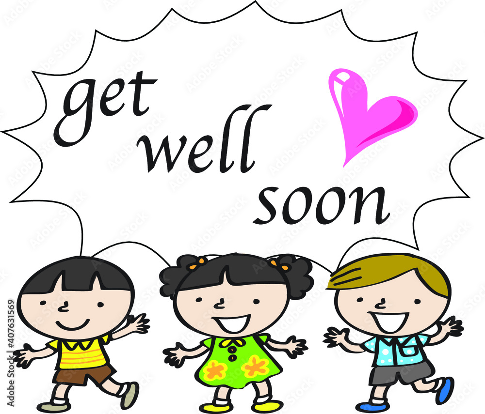 vector cartoon get well soon card vector cartoon get well soon card