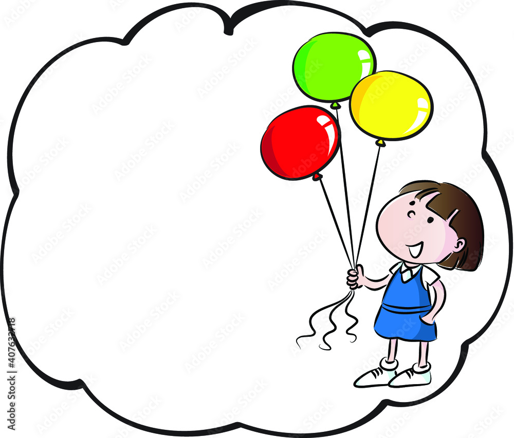 vector cartoon kids with border card background vector cartoon kids with border card background
