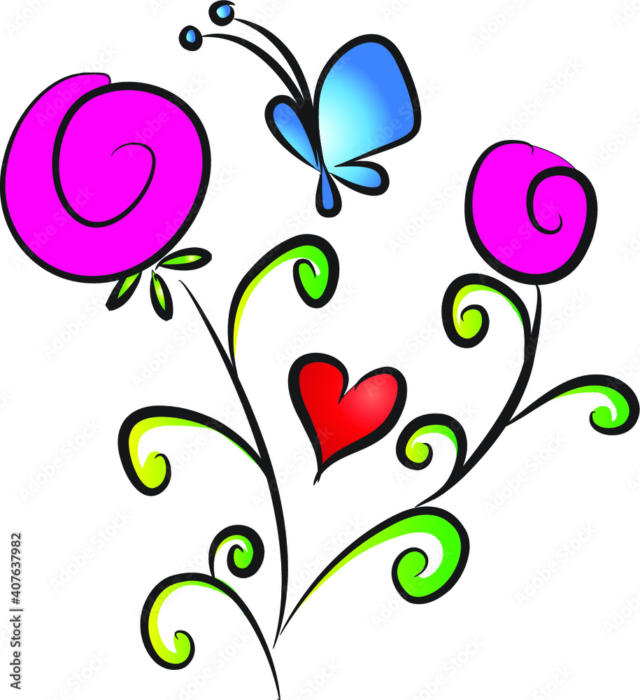 vector drawing flower design border vector drawing flower design border