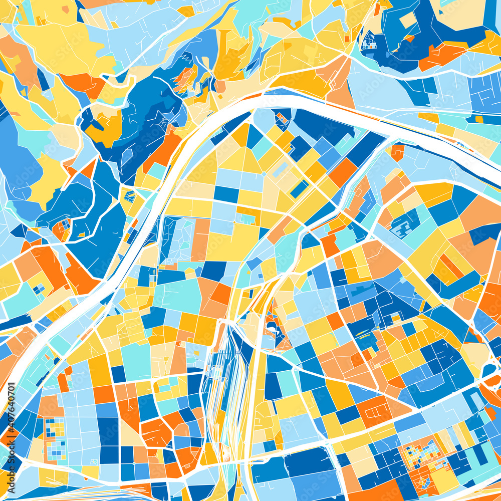 Art map of Innsbruck, Austria in Blue Orange Art map of Innsbruck, Austria in Blue Orange