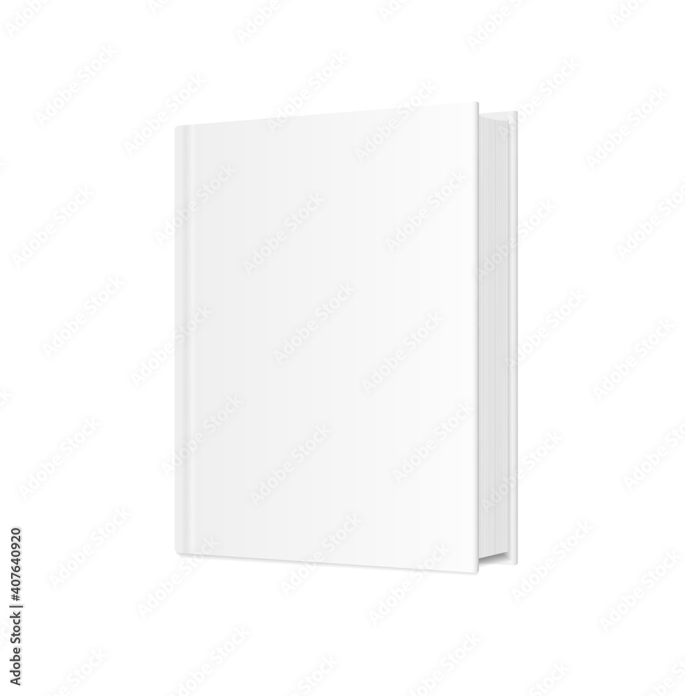 Empty Book Template. Mockup. 3d Vector Realistic. Standing closed book with white Cover. Vertical Blank Magazine, album, catalog or diary on white background. EPS10. Empty Book Template. Mockup. 3d Vector Realistic. Standing closed book with white Cover. Vertical Blank Magazine, album, catalog or diary on white background. EPS10.