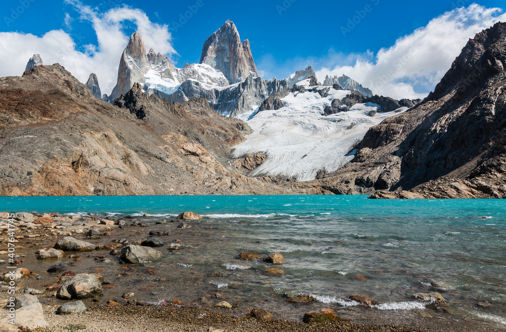 Majestic Mount Fitz Roy taken with De Los Tres Lagoon, Patagonia (AG) Majestic Mount Fitz Roy taken with De Los Tres Lagoon, Patagonia (AG)