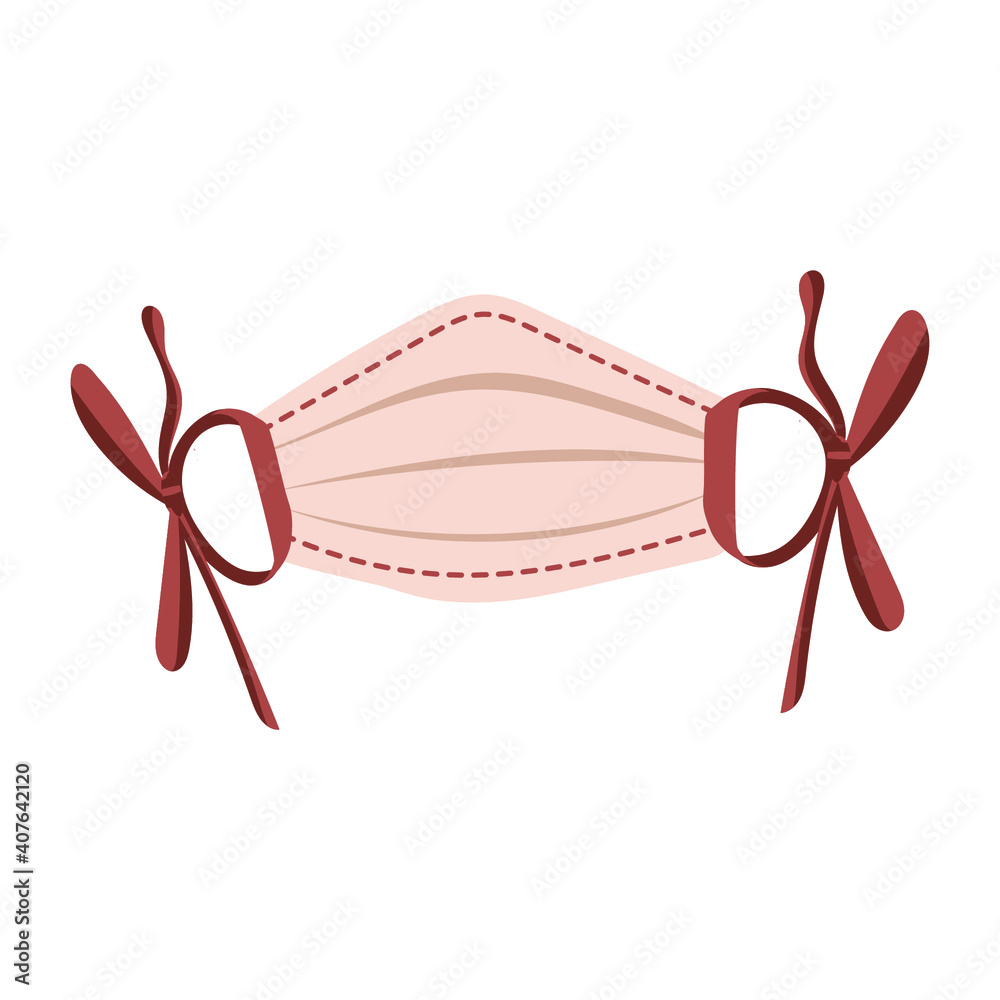 Biege medical face mask for health isolated on transparent background Biege medical face mask for health isolated on transparent background