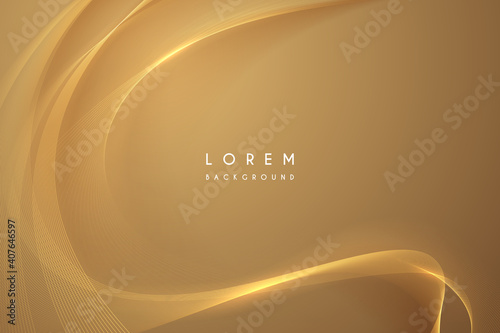 Abstract gold light threads background