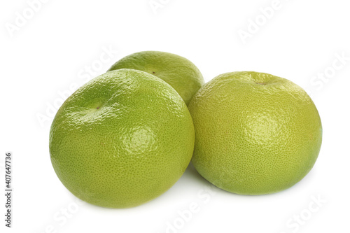 Fresh ripe sweetie fruits on white background photo