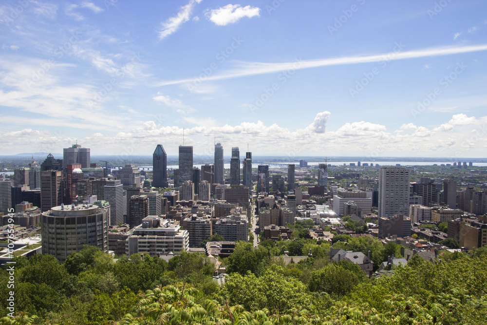 Montréal depuis le belvédère Kondiaronk, Mont-Royal, Montréal.