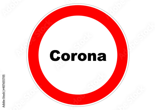 Corona Schild