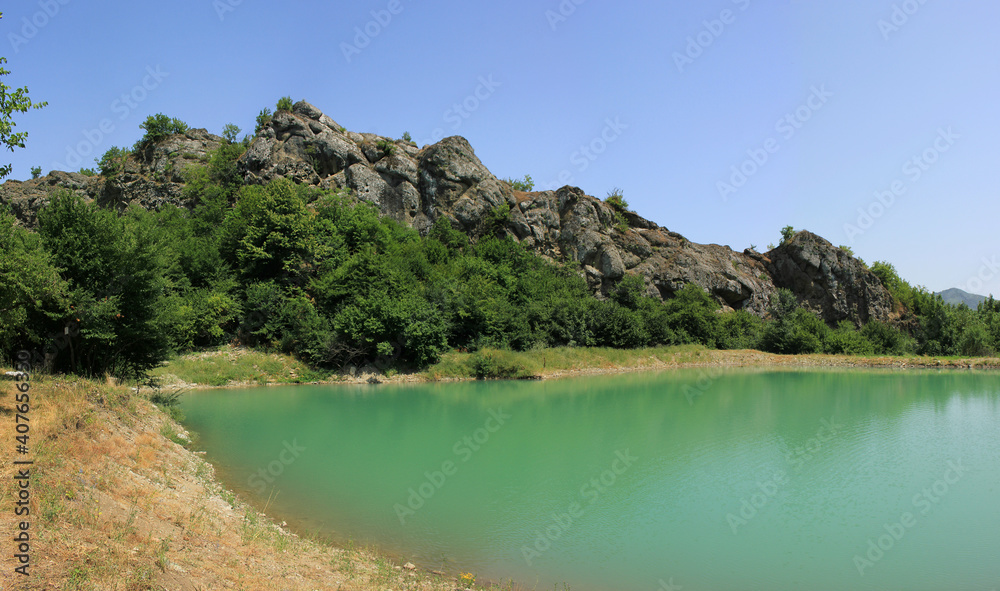 A beautiful lake in the forest. A beautiful lake in the forest.