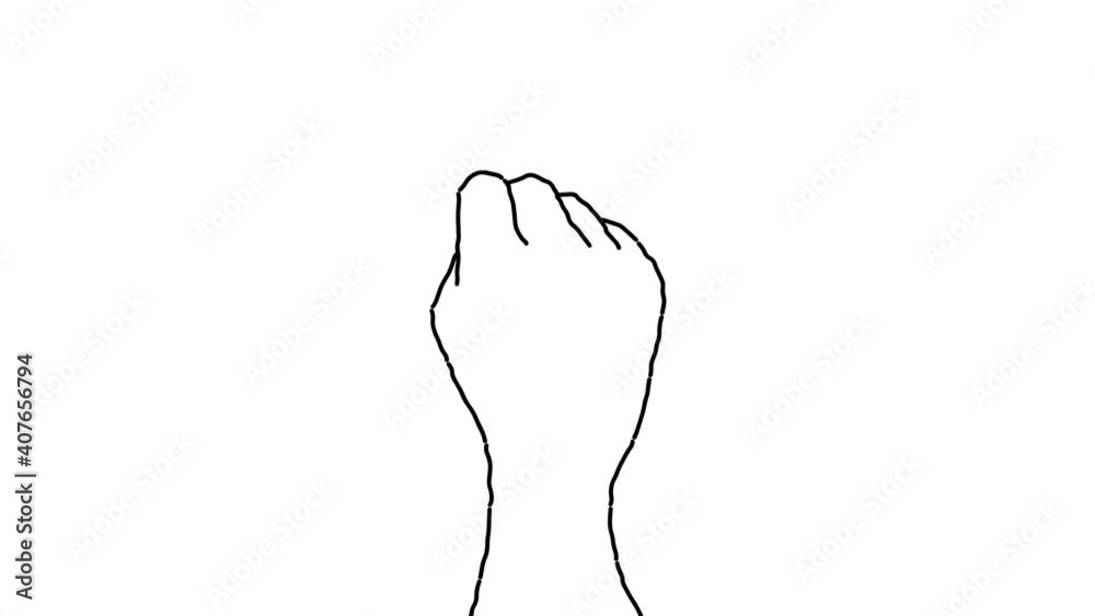 Cartoon Black Hand on White Isolated Background Count 1 to 5 Up and Down Animation Cartoon Black Hand on White Isolated Background Count 1 to 5 Up and Down Animation