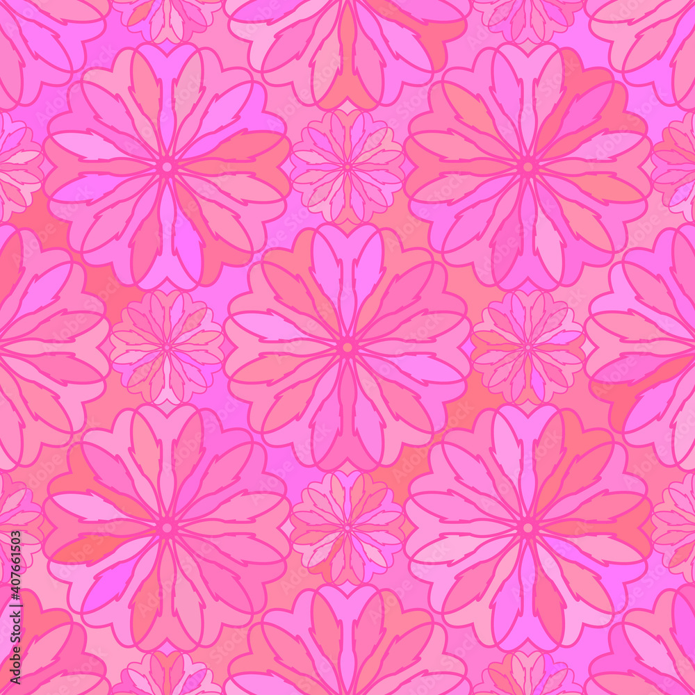 abstract light pink ornament colorful geometric texture square and circle pattern on colorful.
