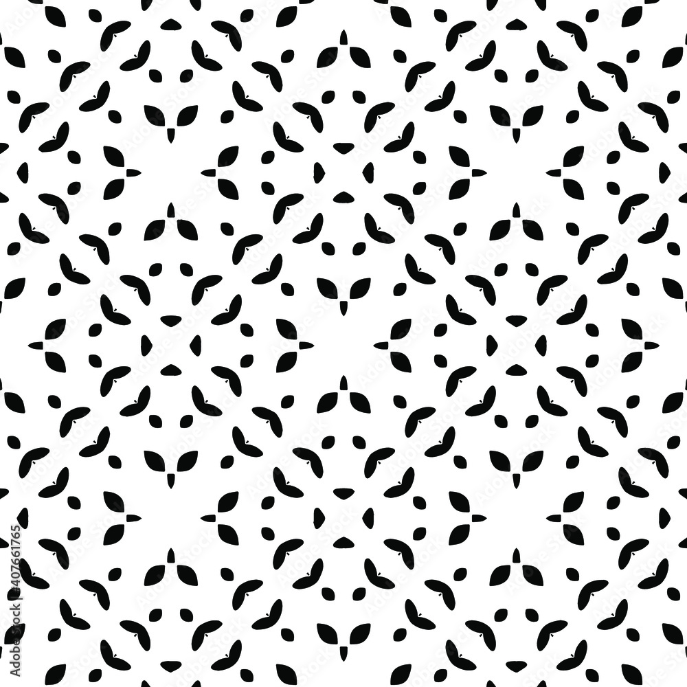  Black and white texture. seamless geometric pattern.
