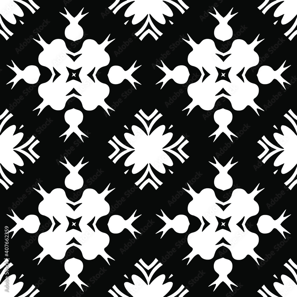  Black and white texture. seamless geometric pattern.
