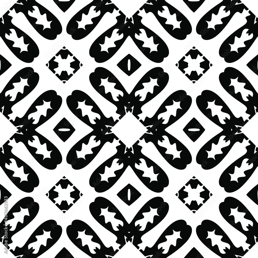 Fototapeta premium Black and white texture. seamless geometric pattern. 