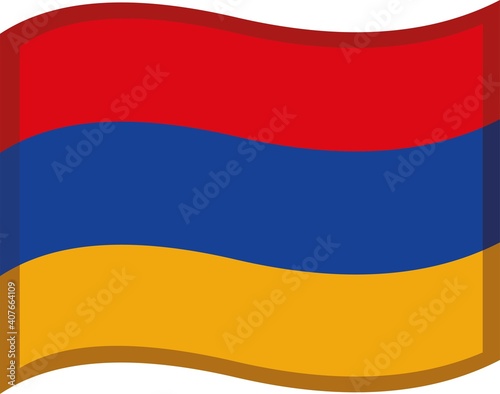 Vector emoticon illustration of the flag of Armenia