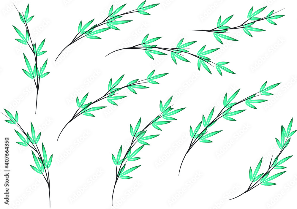 Naklejka premium vector design bamboo icon background