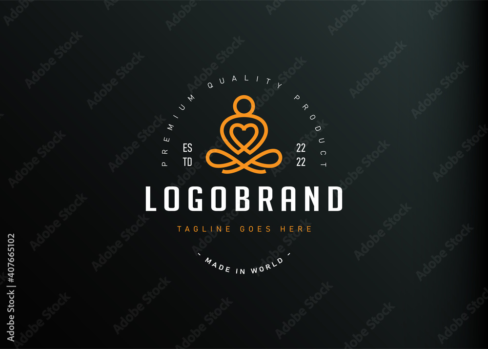 Love body health logo design inspiration. Vector illustration of an abstract person hugging a heart. Modern vintage icon design template with line art style. Love body health logo design inspiration. Vector illustration of an abstract person hugging a heart. Modern vintage icon design template with line art style.
