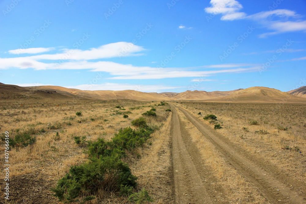 Beautiful panorama of the mountains of Azerbaijan.