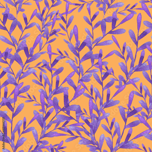 Tender plants with purple leaves on white background