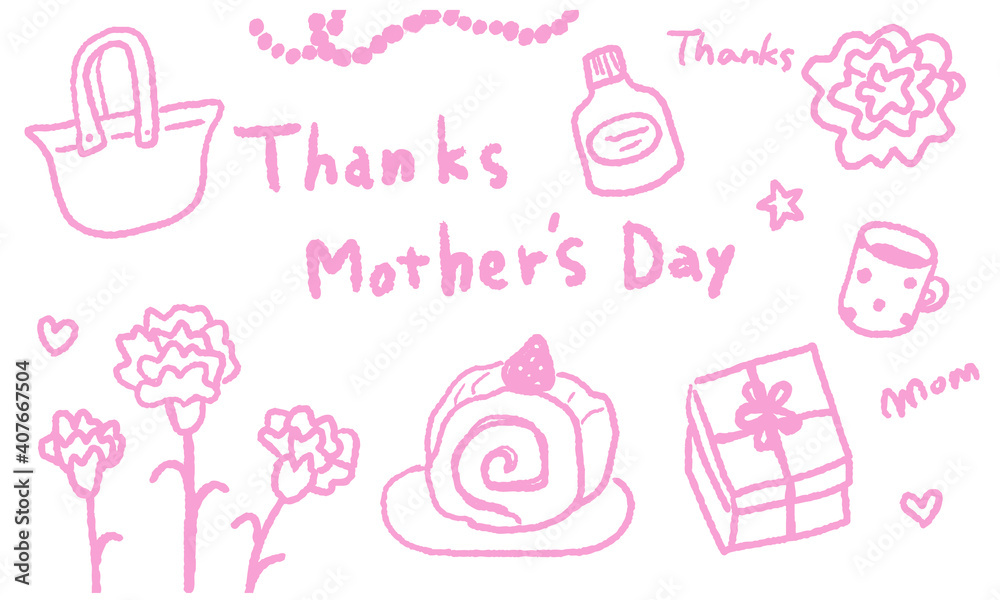 Hand-painted material set for Mother's Day Hand-painted material set for Mother's Day
