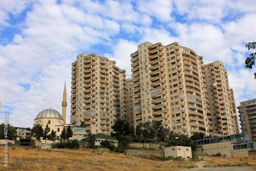 A beautiful mosque. New Yasamal. photo