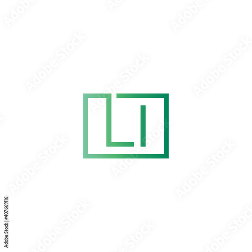 Creative initial letter LI square logo design concept vector