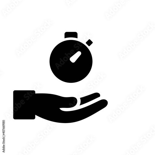 Hand stopwatch icon