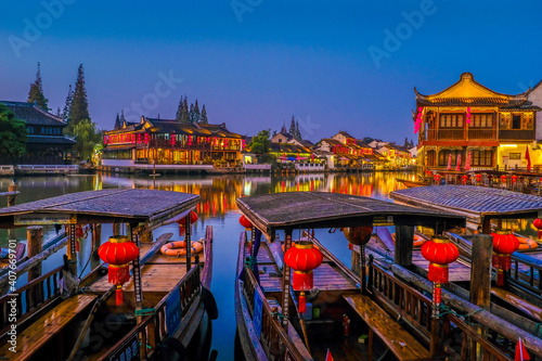 Weekend getaway from bustling city of Shanghai to an ancient water town of Zhujiajiao to see one of the ancient water town in China, where people call Venice of the East