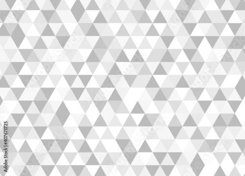 Abstract triangles light grey and white background. Geometric triangular vector pattern. Modern geometric concept. Triangles background design, simple vector minimalist wallpaper