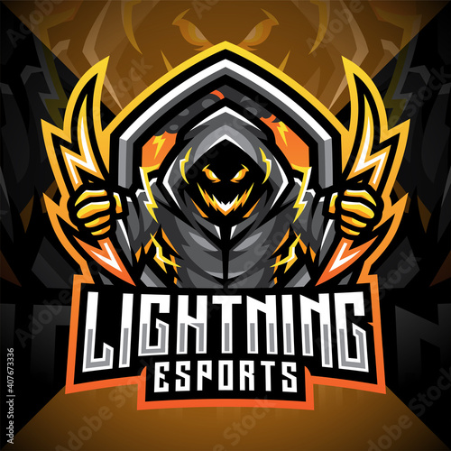 Lightning esport mascot logo design