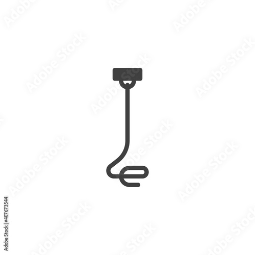 Fitness strap vector icon. filled flat sign for mobile concept and web design. Pull rope glyph icon. Gym training equipment symbol, logo illustration. Vector graphics