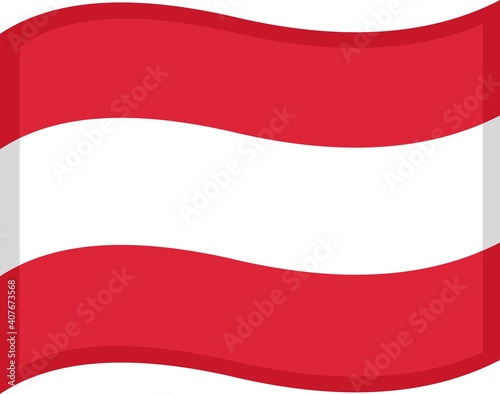 Vector emoticon illustration of the flag of Austria