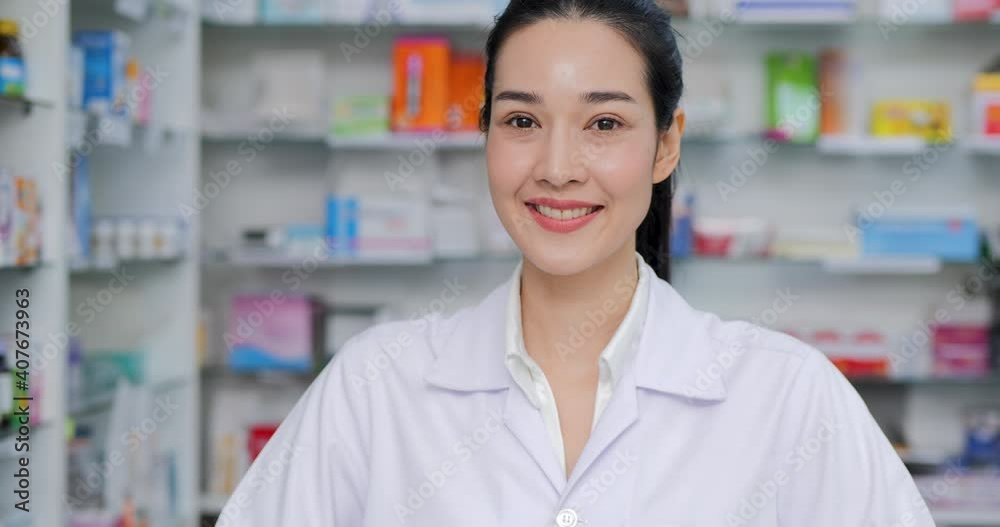 Portrait of smiling female doctor satisfied with her job in a drugstore. medicine, health care and people, hospital concept. Portrait of smiling female doctor satisfied with her job in a drugstore. medicine, health care and people, hospital concept.
