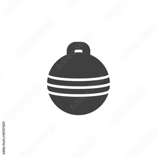 Fitness Ball vector icon. filled flat sign for mobile concept and web design. Rubber fitball glyph icon. Symbol, logo illustration. Vector graphics