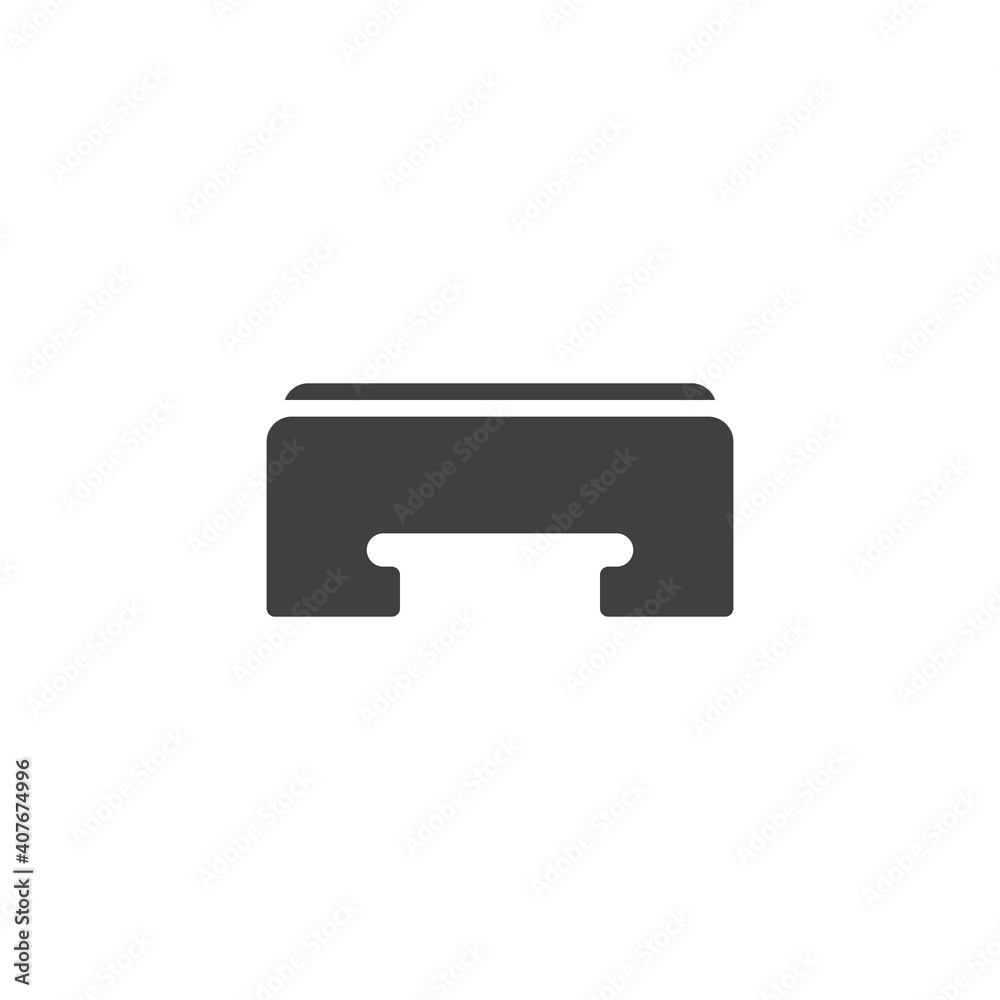 Fitness step vector icon. filled flat sign for mobile concept and web design. Gym and fitness step glyph icon. Symbol, logo illustration. Vector graphics Fitness step vector icon. filled flat sign for mobile concept and web design. Gym and fitness step glyph icon. Symbol, logo illustration. Vector graphics