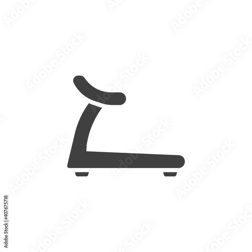 Sport treadmill vector icon. filled flat sign for mobile concept and web design. Fitness treadmill glyph icon. Symbol, logo illustration. Vector graphics