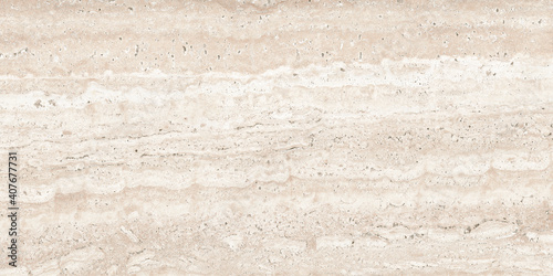travertine italian exotic marble background modern interior, ivory emperador quartzite marbel surface, close up Beige Marfil glossy wall tiles, polished limestone granite slab called Travertino. photo
