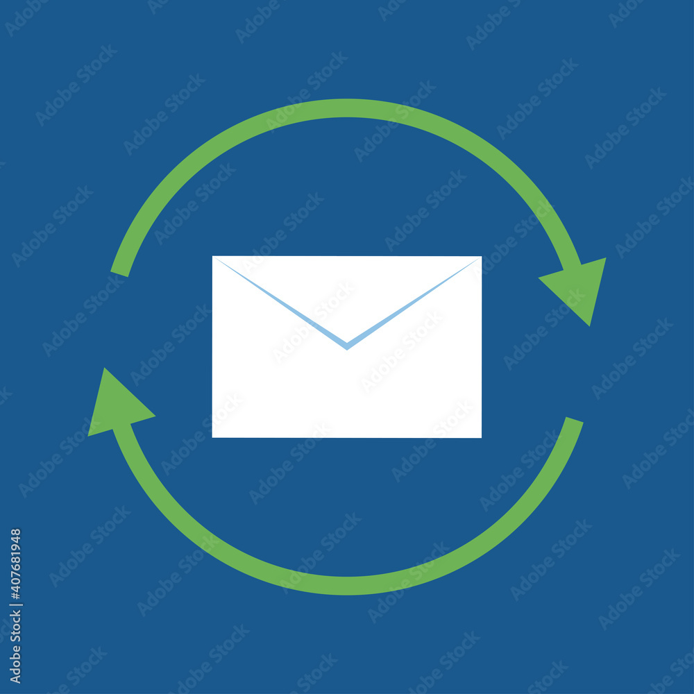 Mail vector. free space for text. Mail logo design. Stock Vector