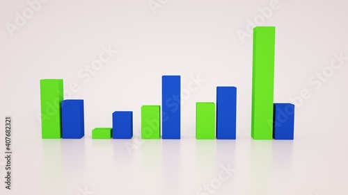 Economic indicators  growth charts  3 illustrations. Graphic design elements isolated on white background  statistics of economic indicators.