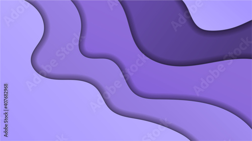 Abstract vector background. Volumetric purple background in the style of cut paper.