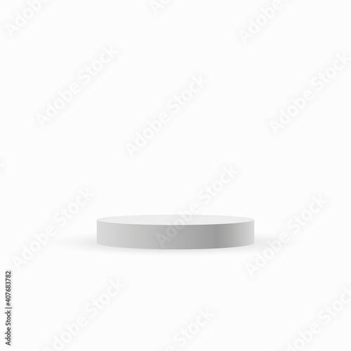 White circle stage background vector illustration