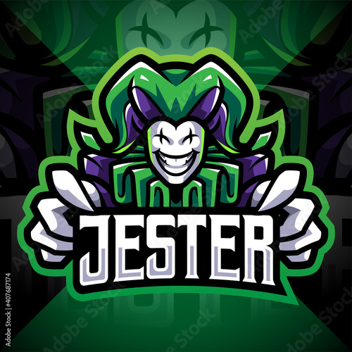 Jester esport mascot logo design