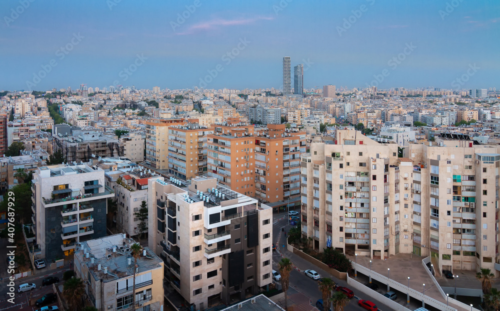 Bat Yam, Israel, view of the city from a height