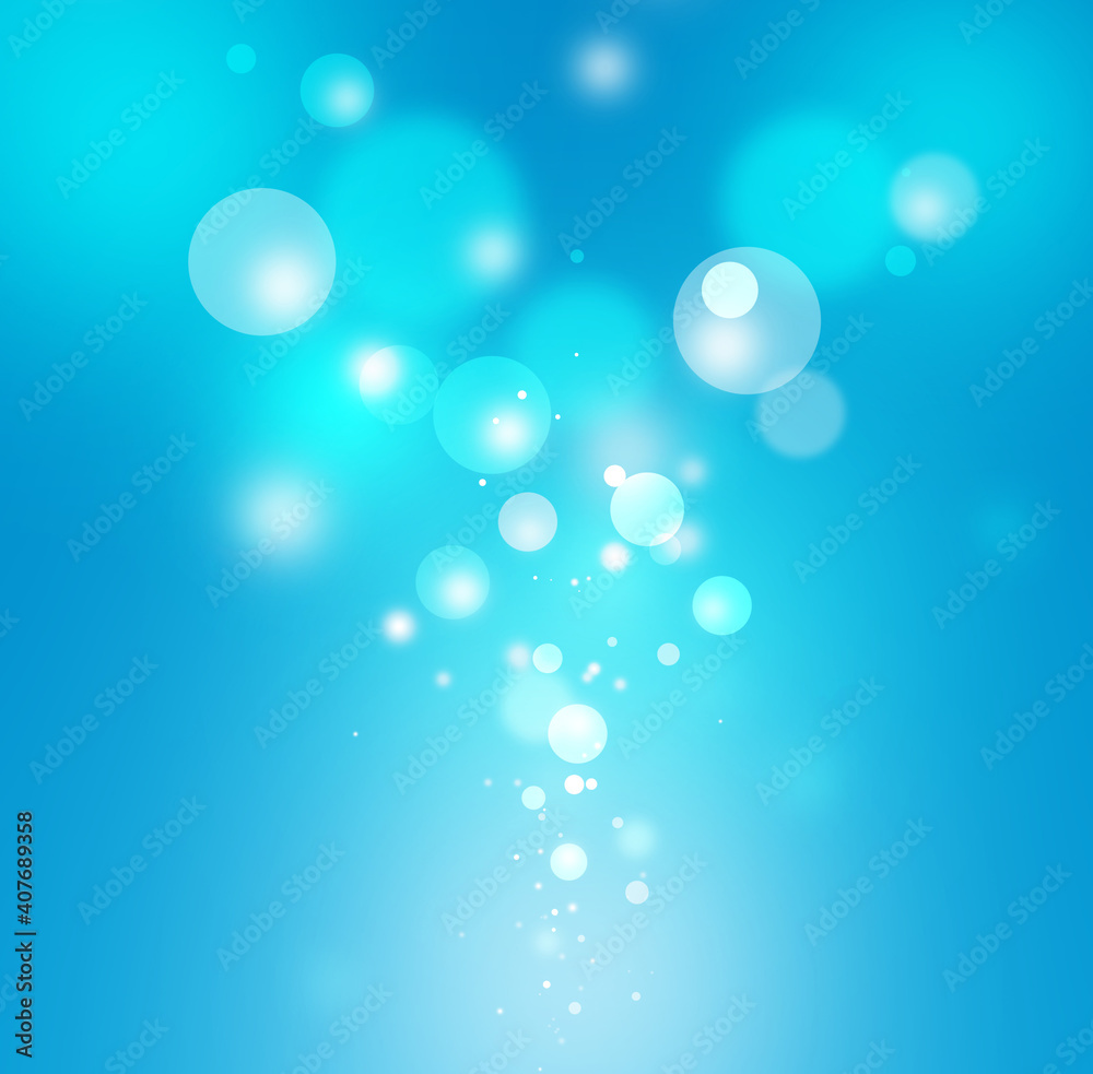 Abstract of blue-bokeh light background