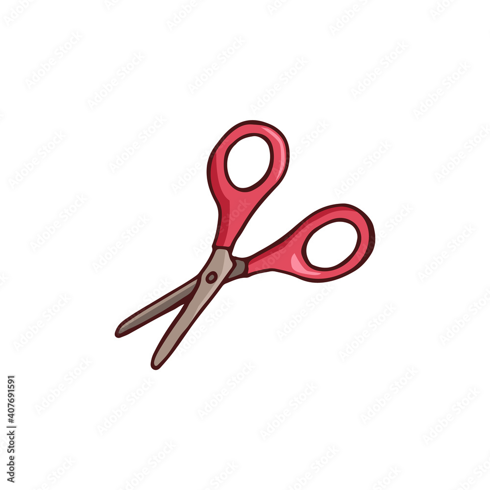 Doodle image of scissors. Garden element. Vector hand-drawn image for stickers, , postcards, icons, web. Doodle image of scissors. Garden element. Vector hand-drawn image for stickers, , postcards, icons, web.